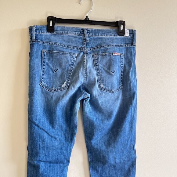 Hudson Skylar Relax Slim Straight Crop Jeans in Ador Womens Size 28 Distressed - Picture 4 of 9